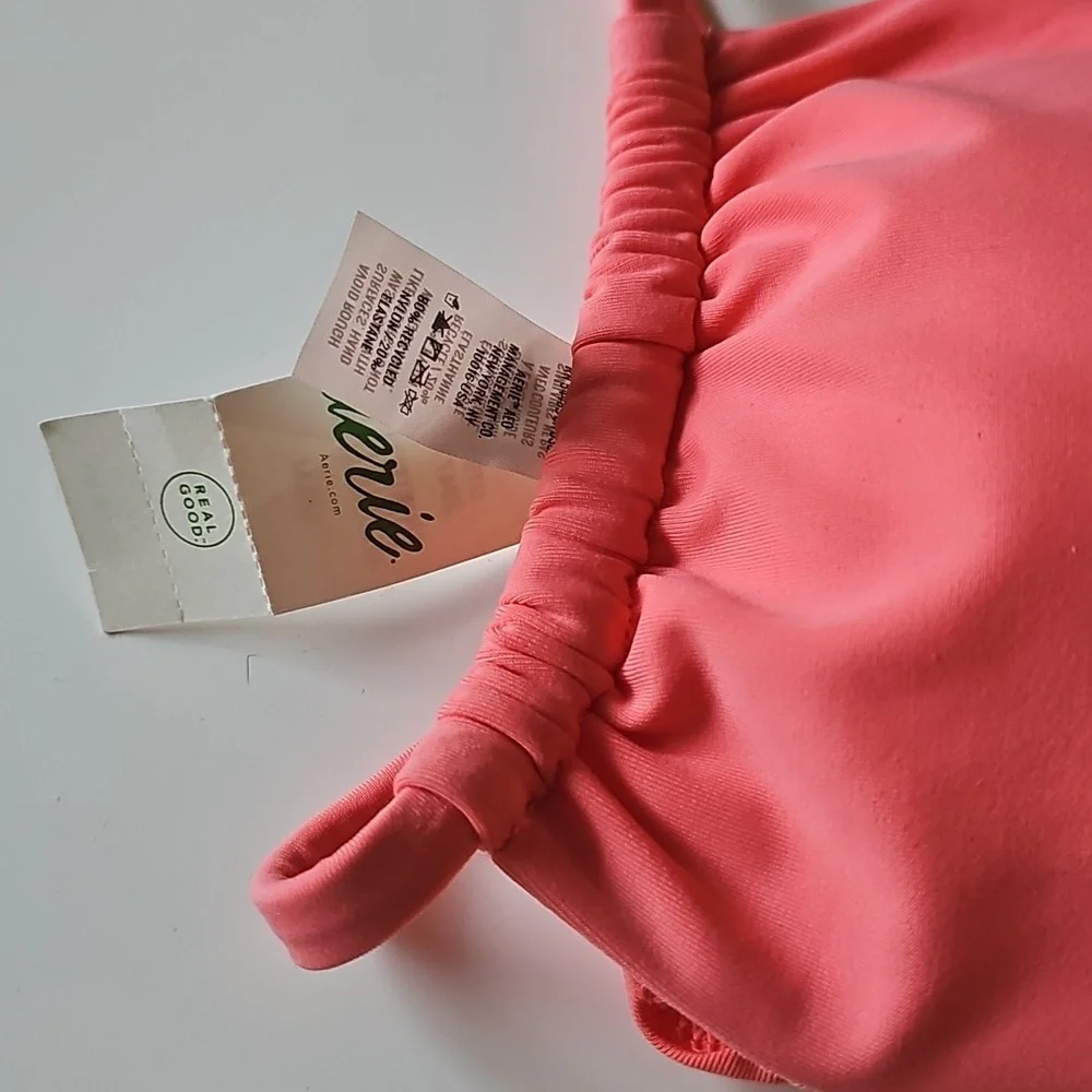 NWT Aerie Real Good Coral Bandeau Top
